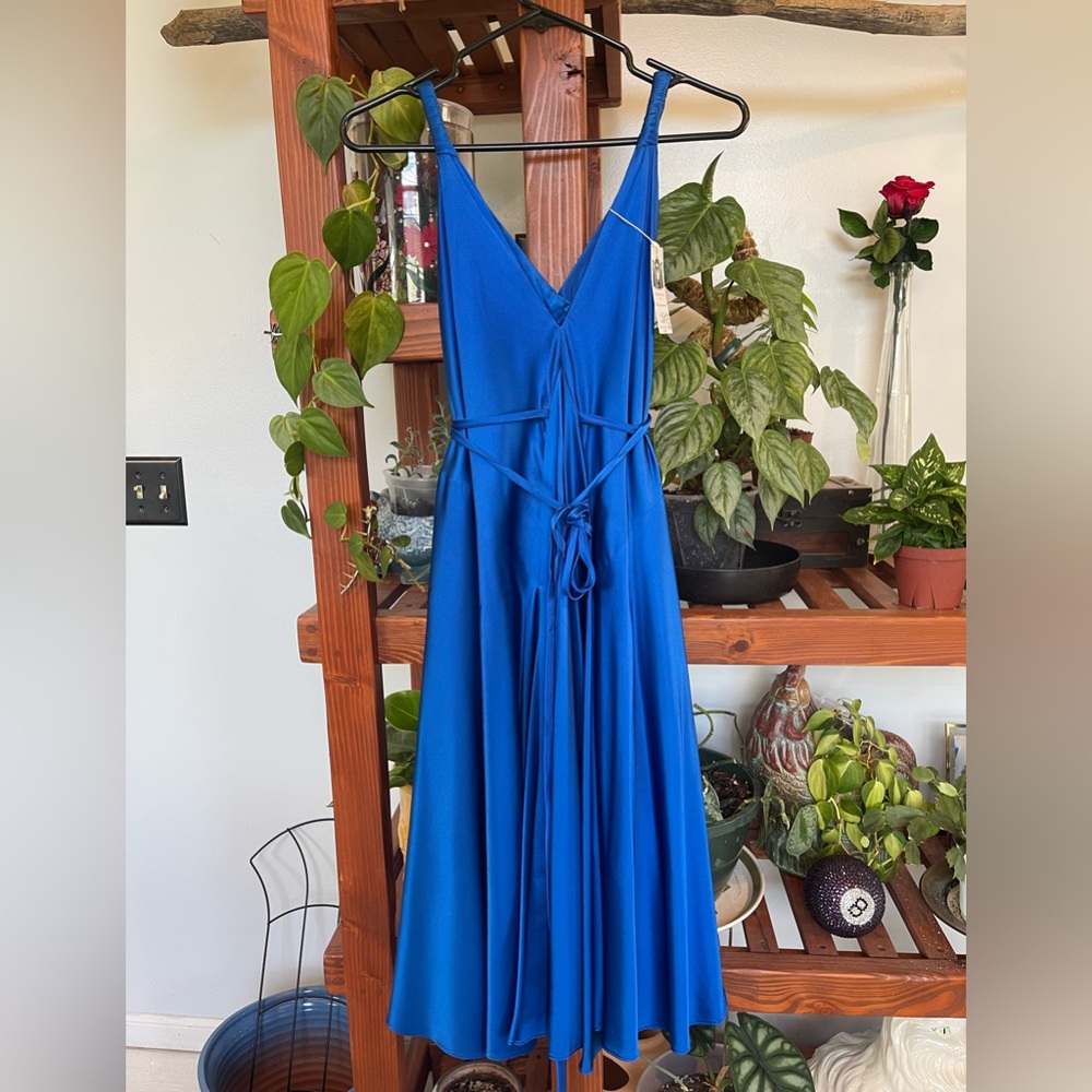 Amazing royal blue silk dress